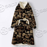 Psychedelic Magic Mushrooms SED-1095 Oversized Sherpa Blanket Hoodie