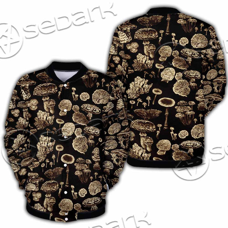 Psychedelic Magic Mushrooms SED-1095 Button Jacket