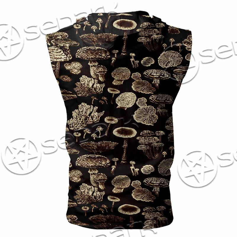 Psychedelic Magic Mushrooms SED-1095 Zip Sleeveless Hoodie