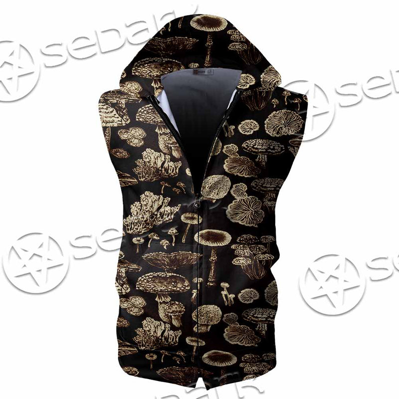 Psychedelic Magic Mushrooms SED-1095 Zip Sleeveless Hoodie