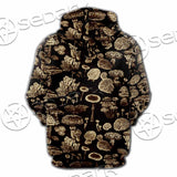 Psychedelic Magic Mushrooms SED-1095 Hoodie & Zip Hoodie Raglan