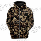Psychedelic Magic Mushrooms SED-1095 Hoodie & Zip Hoodie Raglan