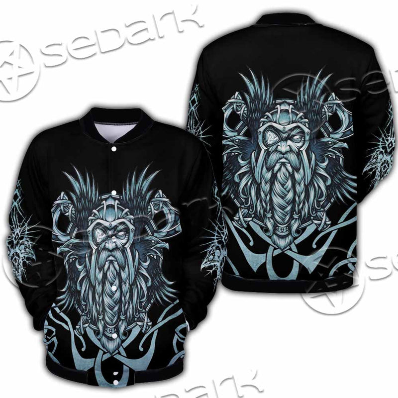 Viking Warrior Head SED-1102 Button Jacket