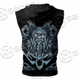 Viking Warrior Head SED-1102 Zip Sleeveless Hoodie