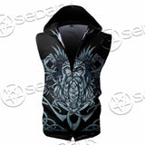 Viking Warrior Head SED-1102 Zip Sleeveless Hoodie