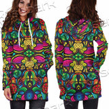 Psychedelic Floral SED-1106 Hoodie Dress