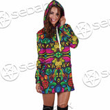 Psychedelic Floral SED-1106 Hoodie Dress