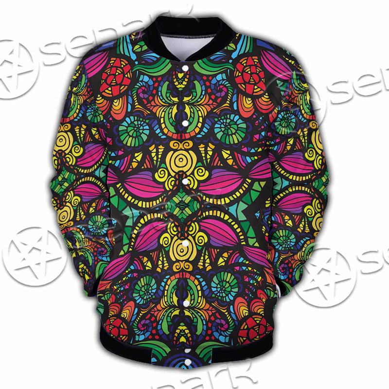 Psychedelic Floral SED-1106 Button Jacket