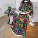 Psychedelic Floral SED-1106 Sleeved Blanket