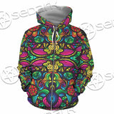 Psychedelic Floral SED-1106 Hoodie & Zip Hoodie