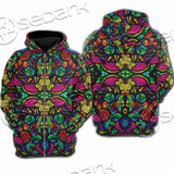 Psychedelic Floral SED-1106 Hoodie & Zip Hoodie Raglan