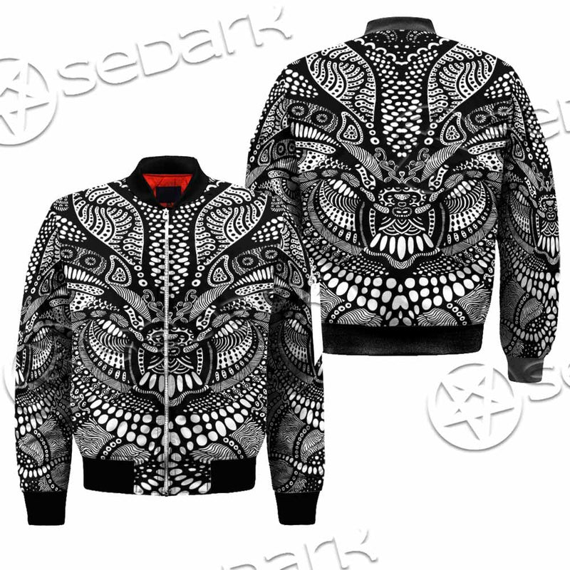 Psychedelic Black And White SED-1107 Jacket