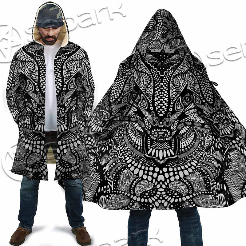 Psychedelic Black And White SED-1107 Cloak