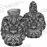 Psychedelic Black And White SED-1107 Hoodie & Zip Hoodie