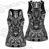 Psychedelic Black And White SED-1107 Women Tank Top