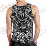 Psychedelic Black And White SED-1107 Men Tank-tops