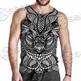 Psychedelic Black And White SED-1107 Men Tank-tops