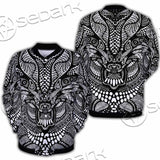 Psychedelic Black And White SED-1107 Button Jacket