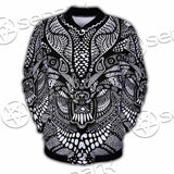 Psychedelic Black And White SED-1107 Button Jacket