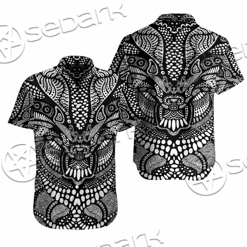 Psychedelic Black And White SED-1107 Shirt Allover