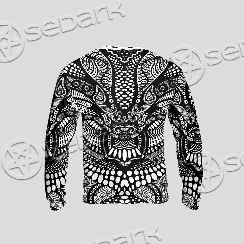 Psychedelic Black And White SED-1107 Unisex Sweatshirt