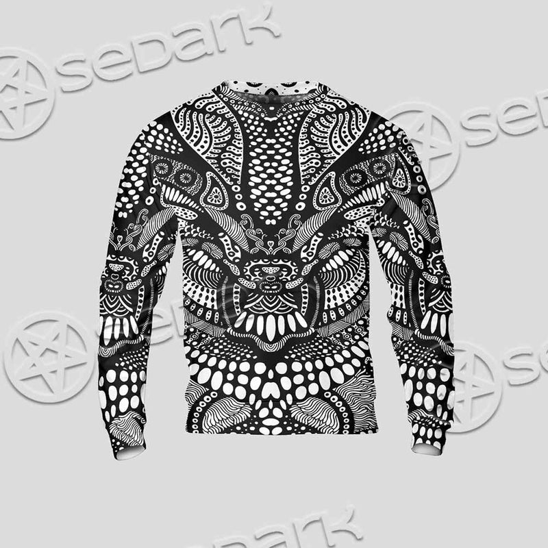 Psychedelic Black And White SED-1107 Unisex Sweatshirt