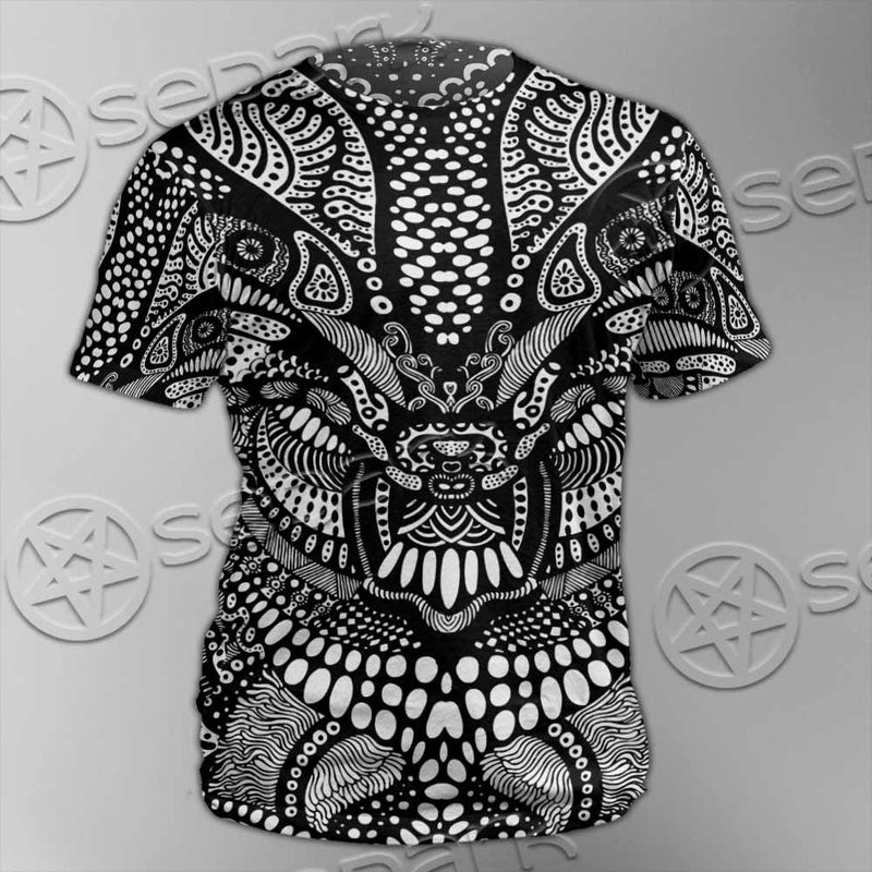 Psychedelic Black And White SED-1107 Unisex T-shirt