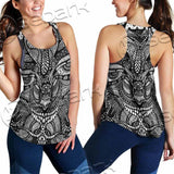Psychedelic Black And White SED-1107 Women Tank Top