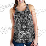 Psychedelic Black And White SED-1107 Women Tank Top