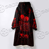 Skeleton Couple SED-1111 Oversized Sherpa Blanket Hoodie
