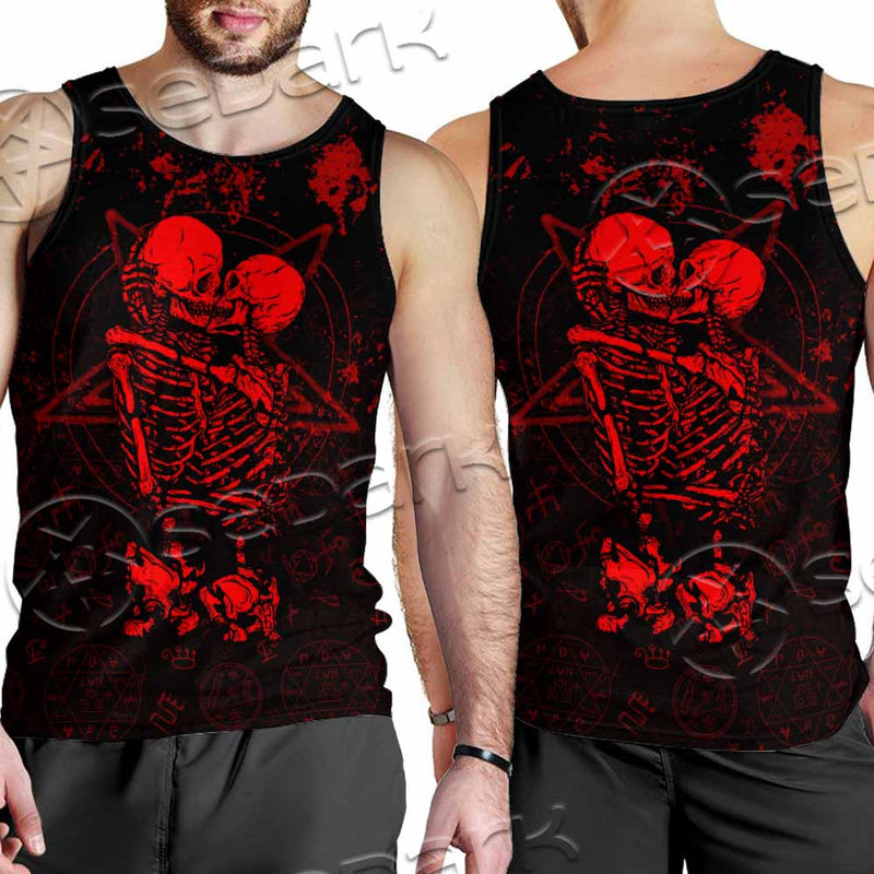 Skeleton Couple SED-1111 Men Tank-tops