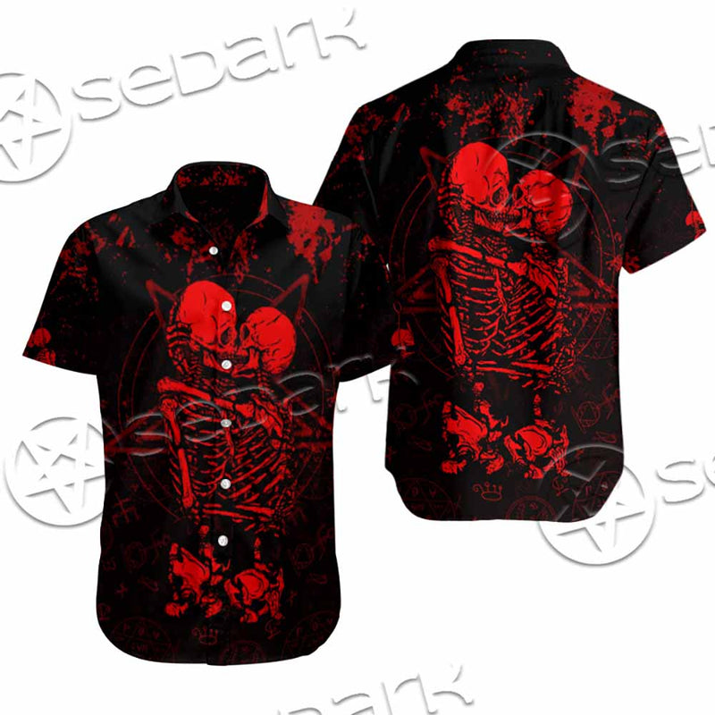 Skeleton Couple SED-1111 Shirt Allover