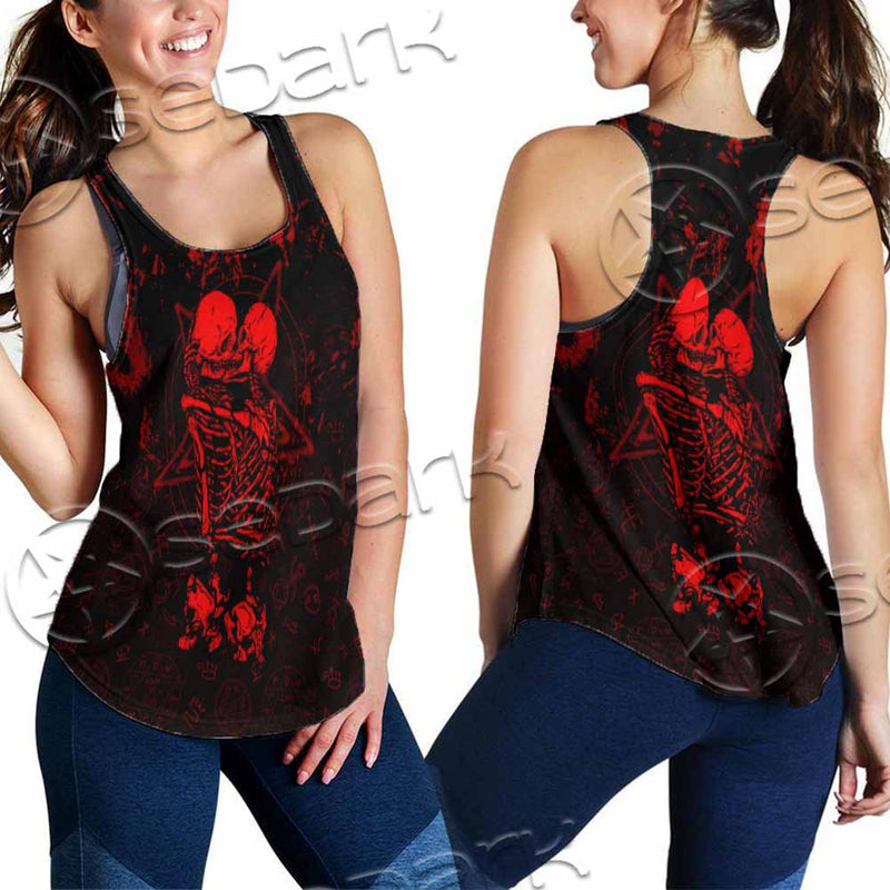 Skeleton Couple SED-1111 Women Tank Top