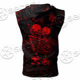 Skeleton Couple SED-1111 Zip Sleeveless Hoodie