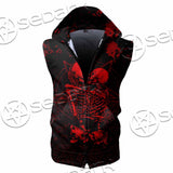 Skeleton Couple SED-1111 Zip Sleeveless Hoodie