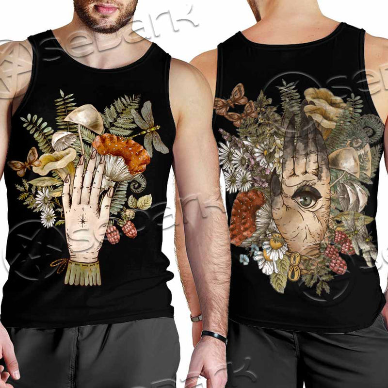 Green Witch Hand With All Seeing Eye SED-1113 Men Tank-tops
