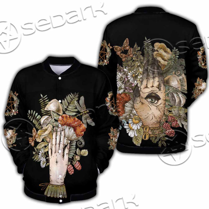 Green Witch Hand With All Seeing Eye SED-1113 Button Jacket