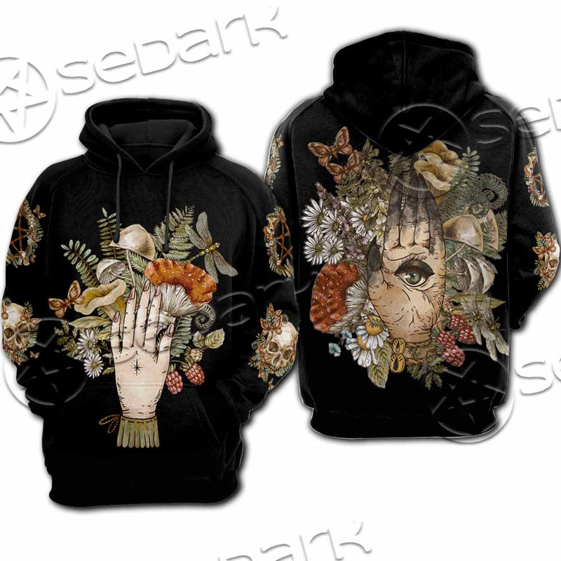 Green Witch Hand With All Seeing Eye SED-1113 Hoodie & Zip Hoodie Raglan