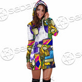 Abstract Psychedelic Fractal SED-1114 Hoodie Dress