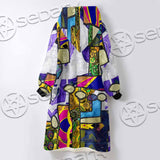 Abstract Psychedelic Fractal SED-1114 Oversized Sherpa Blanket Hoodie