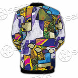 Abstract Psychedelic Fractal SED-1114 Button Jacket