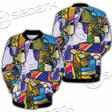 Abstract Psychedelic Fractal SED-1114 Button Jacket