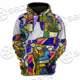 Abstract Psychedelic Fractal SED-1114 Hoodie & Zip Hoodie Raglan