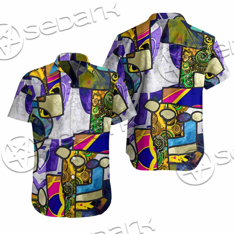 Abstract Psychedelic Fractal SED-1114 Shirt Allover