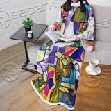Abstract Psychedelic Fractal SED-1114 Sleeved Blanket