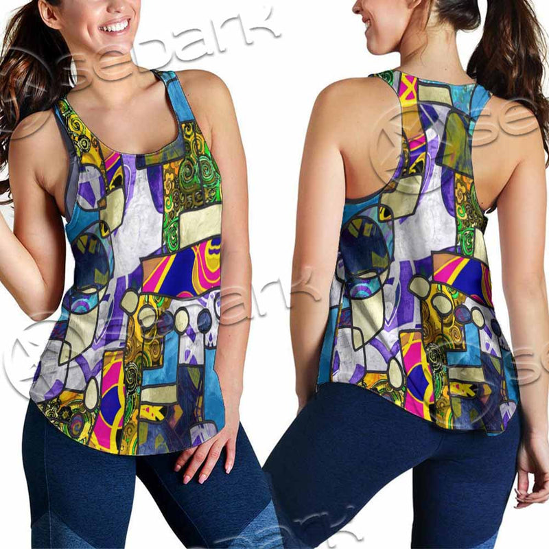 Abstract Psychedelic Fractal SED-1114 Women Tank Top