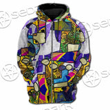 Abstract Psychedelic Fractal SED-1114 Hoodie & Zip Hoodie Raglan