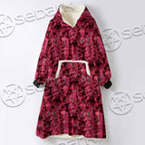 Psychedelic Purple Tie Dye Swirl SED-1116 Oversized Sherpa Blanket Hoodie