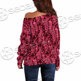 Psychedelic Purple Tie Dye Swirl SED-1116 Off Shoulder Sweaters
