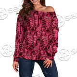 Psychedelic Purple Tie Dye Swirl SED-1116 Off Shoulder Sweaters